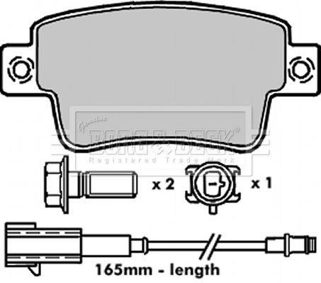 BORG & BECK Комплект тормозных колодок, дисковый тормоз BBP2274